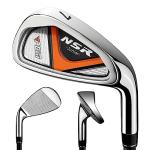 PGM Golf Club Set - 9 Pieces Junior Complete Golf Club Set for Kids Children - Right Handed - Driver(#1), Hybrid, Iron(#7,#9,#S), Putter, Golf Stand Bag