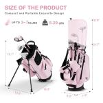 KVV Junior Golf Clubs Set Ages 3-5, Complete Kids Golf Set with Lightweight Stand Bag, Fairway, Iron & Putter Right Handed for Girls & Boys (Pink, Ages3-5)