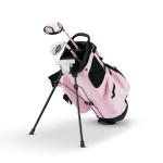KVV Junior Golf Clubs Set Ages 3-5, Complete Kids Golf Set with Lightweight Stand Bag, Fairway, Iron & Putter Right Handed for Girls & Boys (Pink, Ages3-5)