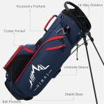 GoHimal 14-Way Golf Stand Bag, Golf Bag with Stand - Lightweight Durable Club Bag for Men & Women