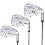 Full Face Golf Wedge Set or Individual Golf Wedge 52/56/60 Degree Gap Wedge Sand Wedges Lob Wedge | Solid Shots | No Chunking for All Lies (Silver, Golf Wedges 52, 56, 60 Sets)