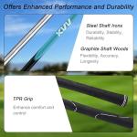 KVV Premium Left Hand Golf Club Set 11-Piece Set for Women, Including Driver, Fairway, Hybrid, 5#-P# Irons, Putter Steel Shaft Regular Flex Golf Clubs, Without Golf Bag