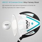 KVV Premium Left Hand Golf Club Set 11-Piece Set for Women, Including Driver, Fairway, Hybrid, 5#-P# Irons, Putter Steel Shaft Regular Flex Golf Clubs, Without Golf Bag