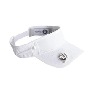 BONK Golf Visor - Tee Holder with Tees & Bill Magnet with Ball Marker - Lightweight Golf Hats for Women - White