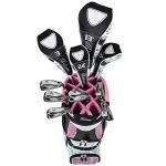 Founders Club Women's Ladies Complete Golf Set (16 Piece) Standard or Petite Length Right Handed (Rose, Standard)