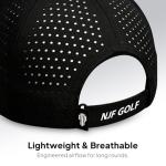 NJF Golf™ Hats Men – Breathable Golf Caps for Men with Tee Holder & Clip-On Magnetic Ball Marker, Lightweight Adjustable Rope Mens Cap, Snapback Hats for Mens, Moisture-Wicking Golfing Gear - Black