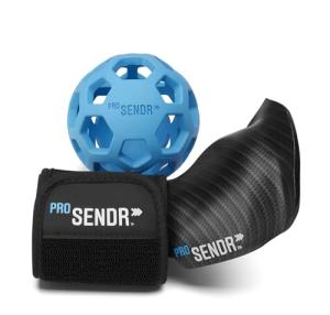 ProSENDR™ Golf Training Aid | Carbon Fiber Wrist Cradle Plus Compression Sphere | Improve Wrist Positions, Slice, Ball Striking | Use for Full Swing, Chipping, Putting (Right)