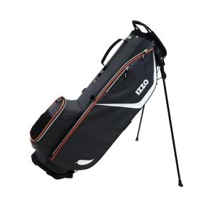 Izzo Golf Ultra-Lite Stand Golf Bag with Dual-Straps & Exclusive Features, Grey/Orange, 3.2 pounds
