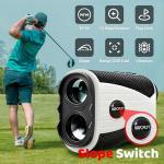 Golf Range Finder with Slope - 1200 Yards Laser Rangefinder, 7X Magnification with Flag Pole Locking Vibration, Rechargeable Battery with Magnet Stripe, Ideal Golf Accessories Gift for Golfer