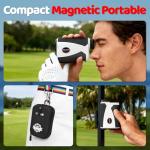 Golf Range Finder with Slope - 1200 Yards Laser Rangefinder, 7X Magnification with Flag Pole Locking Vibration, Rechargeable Battery with Magnet Stripe, Ideal Golf Accessories Gift for Golfer