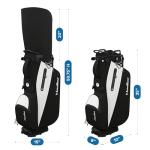 NovaTour Golf Stand Bag - Lightweight Golf Bag with Stand and 7 Way Dividers, Dual Strap, Waterproof Pocket, Insulated Sleeve, Easy-Lift Handles and Swing-Cam Holder (Carbon Black)