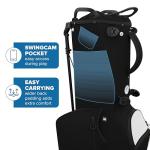 NovaTour Golf Stand Bag - Lightweight Golf Bag with Stand and 7 Way Dividers, Dual Strap, Waterproof Pocket, Insulated Sleeve, Easy-Lift Handles and Swing-Cam Holder (Carbon Black)