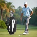 NovaTour Golf Stand Bag - Lightweight Golf Bag with Stand and 7 Way Dividers, Dual Strap, Waterproof Pocket, Insulated Sleeve, Easy-Lift Handles and Swing-Cam Holder (Carbon Black)