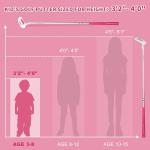 PGM Kids Putter Golf Club Right Handed, Soft Grip Putter with Alignment line for Age 3-8, White Rose Pink JRTUG017