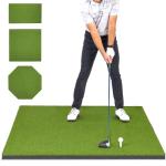 GoSports Golf Hitting Mat Artificial Turf Mat for Indoor/Outdoor Practice Includes 3 Rubber Tees - Standard, PRO, or ELITE