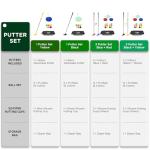 KINGTOP Adjustable Golf Putters for Men and Women, Right and Left Handed Golf Putter Club for Kids | Teens | Adults, Putting Training Combo Pack with Putting Cup and Practice Foam Balls, 2-Pack