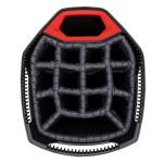 Sun Mountain Men's C130 Lightweight Cart Golf Bag 14-Way Top - 11 Pockets, Smart Dual Strap System, Push-Electric-Riding Cart Compatible Compression Base, 2025 Model - Steel-Black-Red