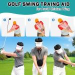 Golf Training Aid, Smart Ball for Golf Swing Trainer, Golf Training Ball Between Arms - Connector & Hanger Golf Practice Equipment, Inflatable Golf Swing Ball - Posture Correction for Beginners