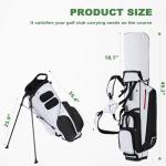 UNIHIMAL Golf Stand Bag with 8 Way Top Dividers, Golf Bags for Men Women, Lightweight Club Bags with Multiple Pockets, Dual Straps (Black White)