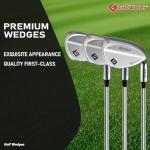 Gowolf Golf Wedges 50, 54, 58 Sets Right Hand, Forged Full Face Golf Wedge Set for Men, Premium Golf Gap Wedge Sand Wedge Lob Wedge Golf Club, Great Golf Gifts - CNC Milled Face for More Spin (Chrome)