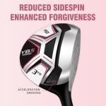 PGM 15 Pieces Women's Complete Golf Club Set – Full Set with 460cc Driver, Fairway Wood, Hybrid, Irons, Putter, Golf Stand Bag - Golf Clubs Women Right Handed - Graphite