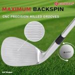 Gowolf Golf Wedges 50, 54, 58 Sets Right Hand, Forged Full Face Golf Wedge Set for Men, Premium Golf Gap Wedge Sand Wedge Lob Wedge Golf Club, Great Golf Gifts - CNC Milled Face for More Spin (Chrome)