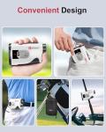 Golf Rangefinder with Slope,1300 Yards Laser Rangefinder,7X Magnification, Rechargeable Range Finders Golfing with Flag Lock Vibration,Speed Mode for Hunting Shooting as Thanksgiving Day Gift (White)