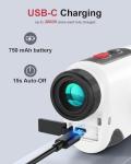 Golf Rangefinder with Slope,1300 Yards Laser Rangefinder,7X Magnification, Rechargeable Range Finders Golfing with Flag Lock Vibration,Speed Mode for Hunting Shooting as Thanksgiving Day Gift (White)
