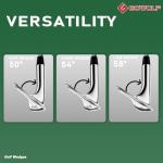 Gowolf Golf Wedges 50, 54, 58 Sets Right Hand, Forged Full Face Golf Wedge Set for Men, Premium Golf Gap Wedge Sand Wedge Lob Wedge Golf Club, Great Golf Gifts - CNC Milled Face for More Spin (Chrome)