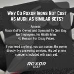 Roxor Golf RXR - Golf Full Iron Sets for Men - Stiff Flex - 4,5,6,7,8,9 Pitching Wedge - Right Handed - Steel Shaft - New Superior Golf Club Iron Set Blades - Standard Length