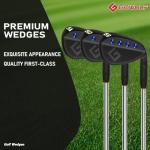 Gowolf Golf Wedges 54, 60, 69 Sets for Men, Premium Forged Full Face Golf Wedges Right Hand, Golf Gap Wedges Sand Wedge Lob Wedge, Golf Clubs CNC Milled Face for More Spin - Great Golf Gifts (Black)