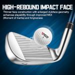 PGM G500 Men’s Golf Club Set – 12 Piece Complete Set with Titanium Driver, Fairway Wood, Hybrid, Stainless Steel Irons, Putter, Stand Bag & Headcovers – Beginner & Intermediate Friendly