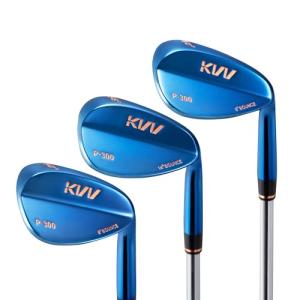 KVV Premium Golf Wedges with Ionized Blue PVD Finish - 52/56/60 Degree 3-Wedge Golf Set-Right-Handed, CNC Milled Face, Wedge Set for Men & Women