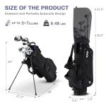 KVV Junior Golf Clubs Set Ages 9-12, Complete Kids Golf Set with Lightweight Stand Bag, Driver, Fairway, Hybrid, Irons, Wedge & Putter Right Handed for Girls & Boys (Black, Ages 9-12)