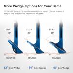 KVV Premium Golf Wedges with Ionized Blue PVD Finish - 52/56/60 Degree 3-Wedge Golf Set-Right-Handed, CNC Milled Face, Wedge Set for Men & Women