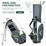 UNIHIMAL Lightweight Golf Stand Bag with 4-Way Full-Length Divider, Foldable Base & Dual Straps