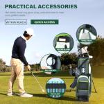 UNIHIMAL Lightweight Golf Stand Bag with 4-Way Full-Length Divider, Foldable Base & Dual Straps