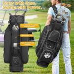 Shopsource Golf Cart Bag, 15 Way Top Lightweight Golf Bag, Golf Club Cart Bags for Men Women with Full-Length Dividers, Dedicated Putter Well, Rain Cover