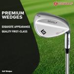 Gowolf 69 Degree Wedge Right Hand - Forged Golf Wedges Full Face for Men, Premium Gap Wedges Sand Wedge Lob Wedge Golf Club for Men, Great Golf Gifts - CNC Milled Face for More Spin (Chrome 69 Degree)