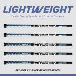 Precise A9 Golf Iron Set – 7 Clubs (5–SW) | Right Hand | Project X Cypher Graphite Shafts & Dual-Compound Grips | Regular Flex, Regular Size | Premium Lightweight Performance