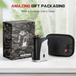 Upgraded 0.5 Second Easily Lock on a Pin Golf Rangefinder with Slope 2X HD Bright LCD, 1500 Yards Range Finder for Golf/Hunting, 7X Magnification with Flag Pole Locking Vibration, Golf Gifts Pcs