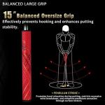 PGM TUG024 CNC‑Milled Low‑CG Golf Putter with Alignment Line & Oversized Grip – Tungsten Counterweight, Stainless Shaft, Men’s Right‑Handed