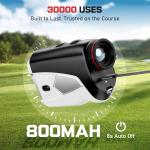 Upgraded 0.5 Second Easily Lock on a Pin Golf Rangefinder with Slope 2X HD Bright LCD, 1500 Yards Range Finder for Golf/Hunting, 7X Magnification with Flag Pole Locking Vibration, Golf Gifts Pcs