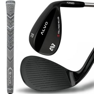 ALVO GOLF Stealth Black - Individual Golf Wedges 70 Degree - Wedge Mens Golf - Sand and lob Wedge Golf Club for Men - Premium Grip (Black 70 Degree, Individual Wedge)