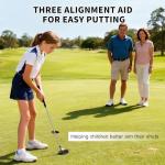 PGM Junior Youth Putter Golf Club Right Handed, Stainless Steel Putter with Enhanced Control for Age 10-15, Black Orange JRTUG006