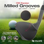 ALVO GOLF Stealth Black - Individual Golf Wedges 70 Degree - Wedge Mens Golf - Sand and lob Wedge Golf Club for Men - Premium Grip (Black 70 Degree, Individual Wedge)