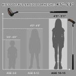 PGM Junior Youth Putter Golf Club Right Handed, Stainless Steel Putter with Enhanced Control for Age 10-15, Black Orange JRTUG006