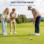 PGM Junior Youth Putter Golf Club Right Handed, Stainless Steel Putter with Enhanced Control for Age 10-15, Black Orange JRTUG006