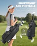 Findway Small Golf Bag Lightweight Pitch and Putt Golf Bag with Stand, 3 Way Golf Stand Bag for Extra Storage in a Smaller Size,Adjustable Straps, Golf Gifts for Men and Women