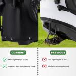 UNIHIMAL 8-Way Golf Stand Bag, Lightweight Walking Golf Bag with Full-Length Dividers, Cooler Pocket and Rain Hood, for Men Women, Dark Black